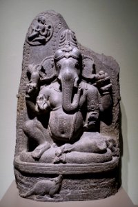 Ganesha, Lord of Obstacles, Northeast India or Bangladesh, Pala dynasty, 1000s AD, gray schist - Portland Art Museum - Portland, Oregon - DSC08476