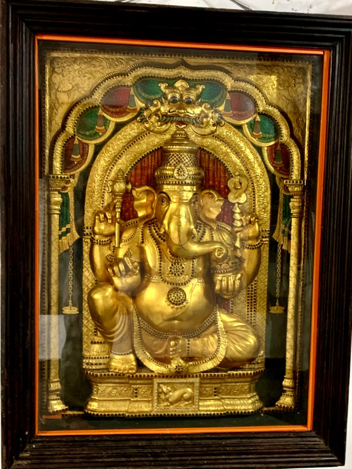 Ganesha, Chitrasala at the Sri Ranganayaka Swamy temple Srirangapur, Wanaparthy Telangana, India