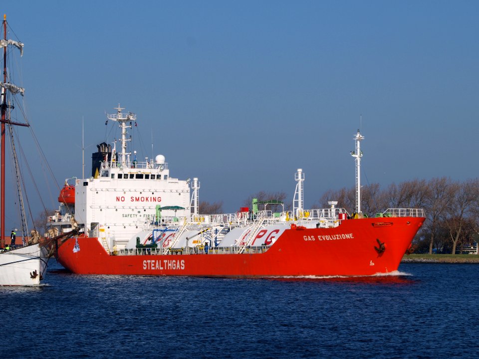 Gas Evoluzione - IMO 9142318 - Callsign 3EQQ5 at Port of Amsterdam photo-1