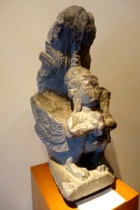Garuda playing the cymbals, Long Doi pagoda, Ha Nam province, 1118-1121 AD, stone - Vietnam National Museum of Fine Arts - Hanoi, Vietnam - DSC04751