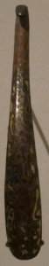 Garment hook with dragon design, Warring States period, bronze with gold and silver inlay, Honolulu Museum of Art
