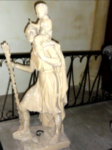 Ganzeville (Seine-Mar.) église, statue 01 Saint Christophe