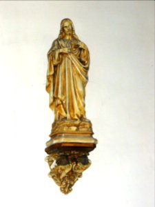 Ganzeville (Seine-Mar.) église, statue 05 Sacré Coeur de Jesus Christ