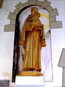 Ganzeville (Seine-Mar.) église, statue 15 Saint Antoine de Padoue