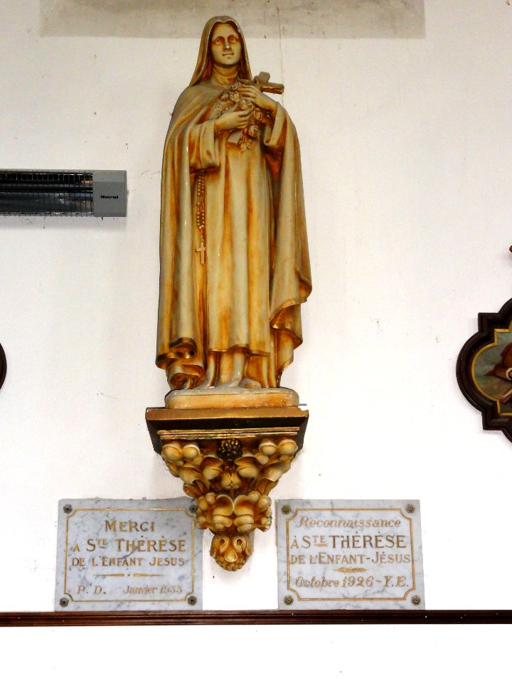 Ganzeville (Seine-Mar.) église, statue 14 Sainte Thérèse de Lisieux