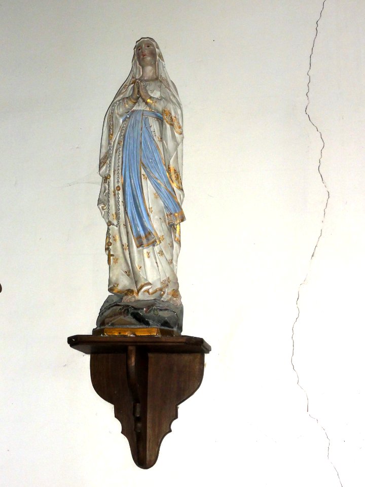 Ganzeville (Seine-Mar.) église, statue 12 Vierge du rosaire