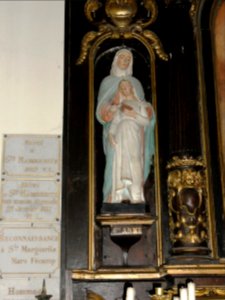 Ganzeville (Seine-Mar.) église, statue 08 Sainte Anne avec Marie