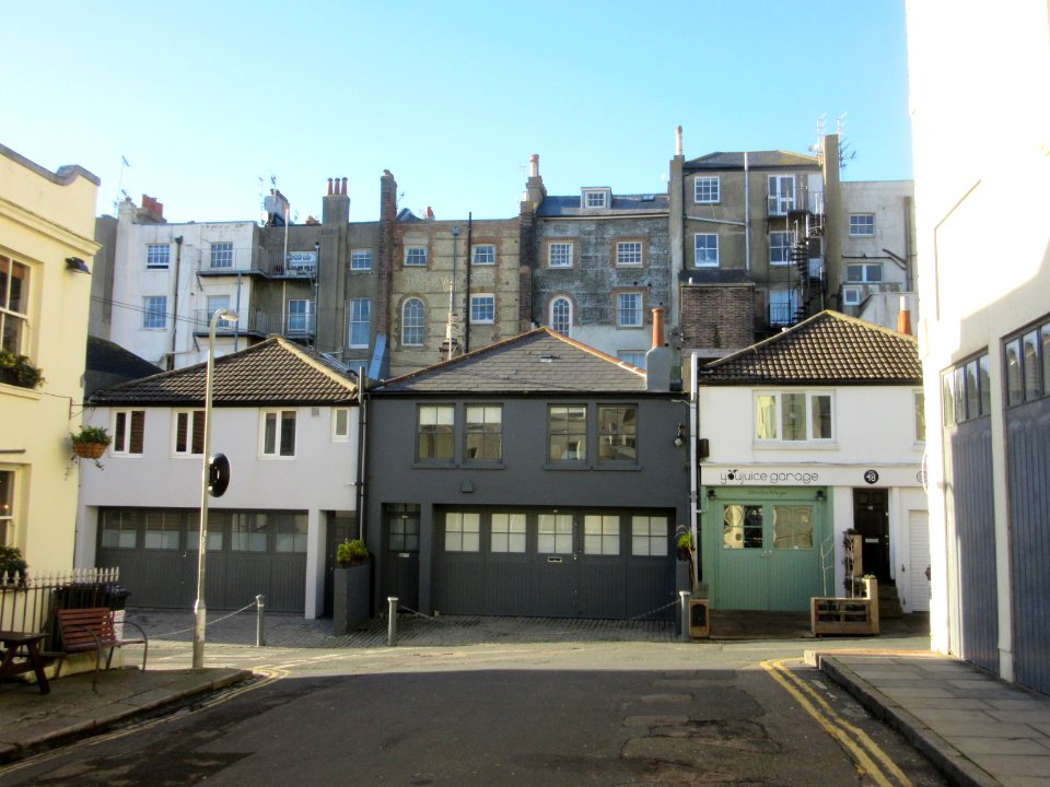 Garages at Brunswick Street East, Hove (January 2017)