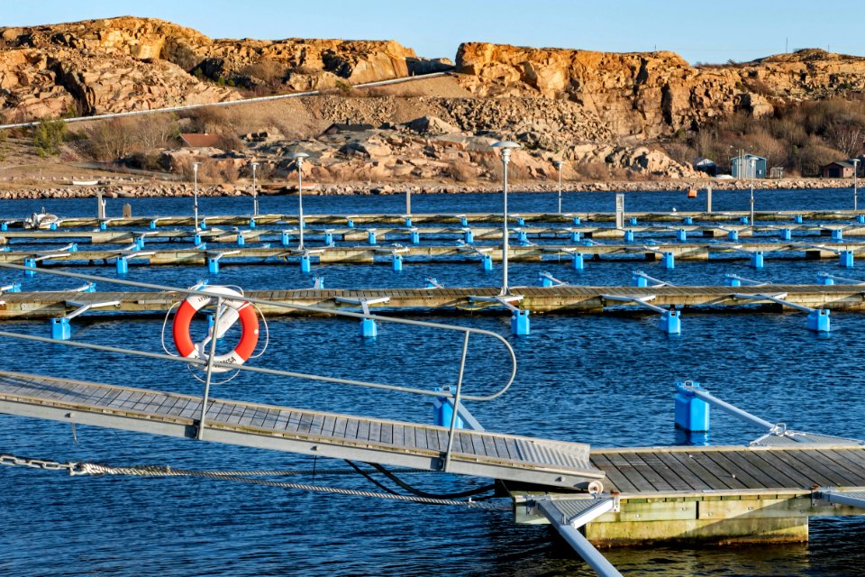 Gangway to jetty in Lysekils Marina, Ramsvik