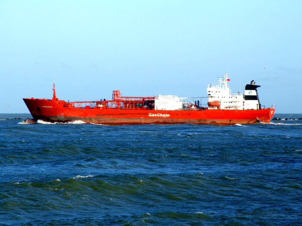 Gaschem Atrice p2 leaving Port of Rotterdam, Holland 14-Jan-2007