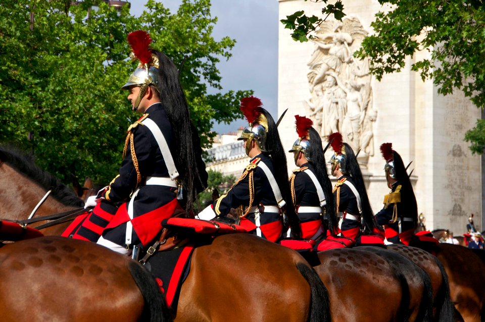 Garde Républicaine arc de Triomphe 14 juillet 2012