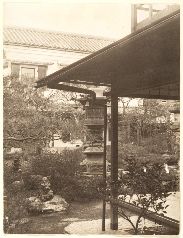 Garden Scene Corners of Building by Adolf de Meyer 1900-1910