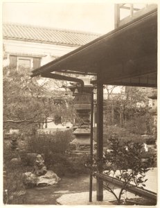 Garden Scene Corners of Building by Adolf de Meyer 1900-1910