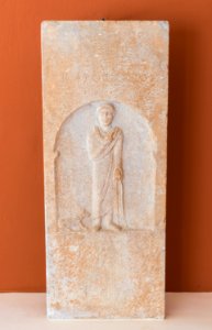 Funerary stele Aphrodisios Eutykou ArchMus Eretria 1702 Euboea Greece photo