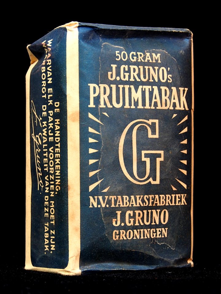 G, J Gruno pruimtabak pakje, foto2