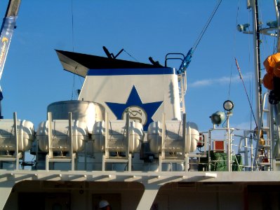 Funnel mark of Yaizu a fishery training vessel of Shizuoka Prefectual Yaizu Fisheries High School