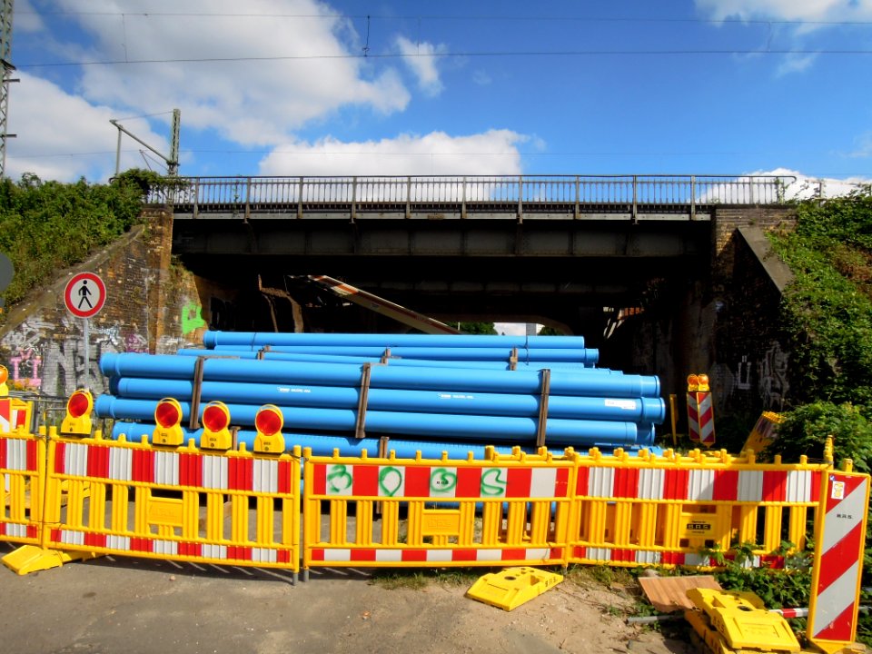 Güterring Leipzig EÜ Beuthstraße vor Erneuerung der Stahlbalkenbrücken Südansicht 2017a