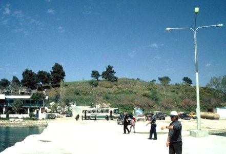 Funeral mound at the southern end of the Canal of Xerxes