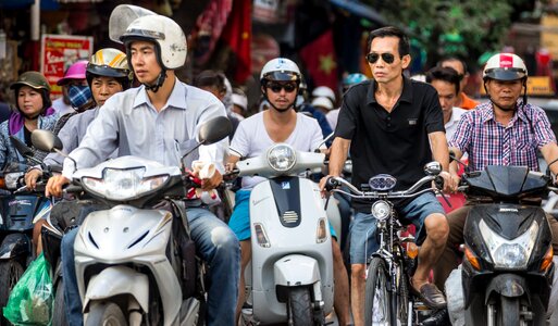 Helmet men vietnam photo