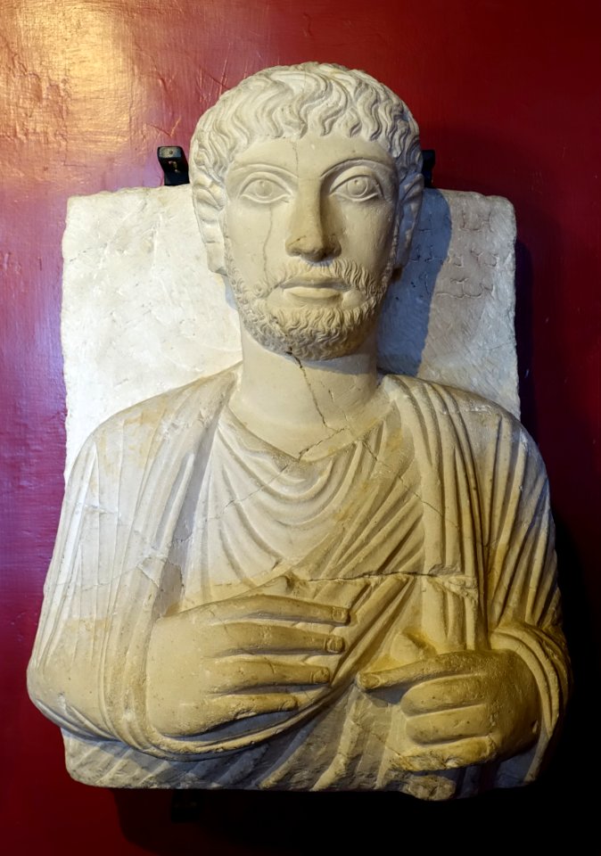 Funerary bust of a man from Palmyra, Roman Imperial period, 2nd century AD - Museo Gregoriano Egizio - Vatican Museums - DSC00840