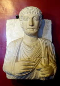 Funerary bust of a man from Palmyra, Roman Imperial period, 2nd century AD - Museo Gregoriano Egizio - Vatican Museums - DSC00840