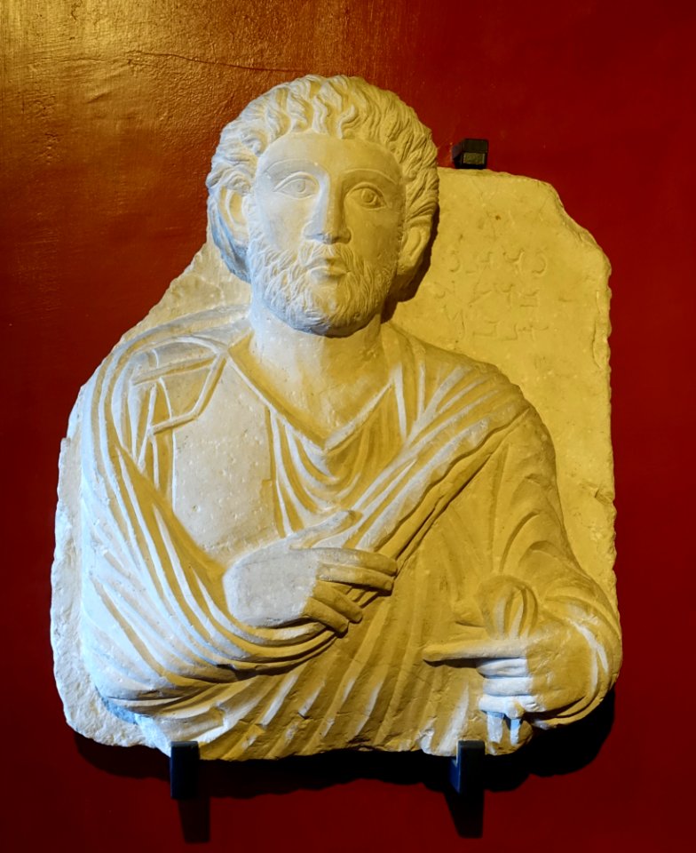 Funerary bust of a man from Palmyra, Roman Imperial period, 3rd century AD - Museo Gregoriano Egizio - Vatican Museums - DSC00839