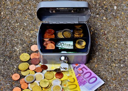 Cash box finance money box photo