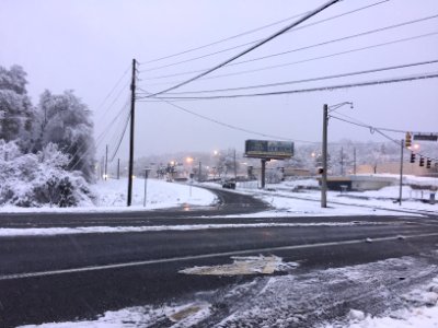 GA SR 20 in snow storm, Dec 2017 photo
