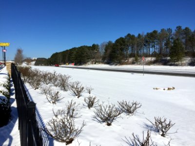 GA SR 515 in Pickens County covered in snow, Jan 2017