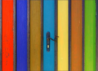 Door goal colorful photo