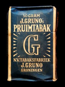 G, J Gruno pruimtabak pakje, foto1