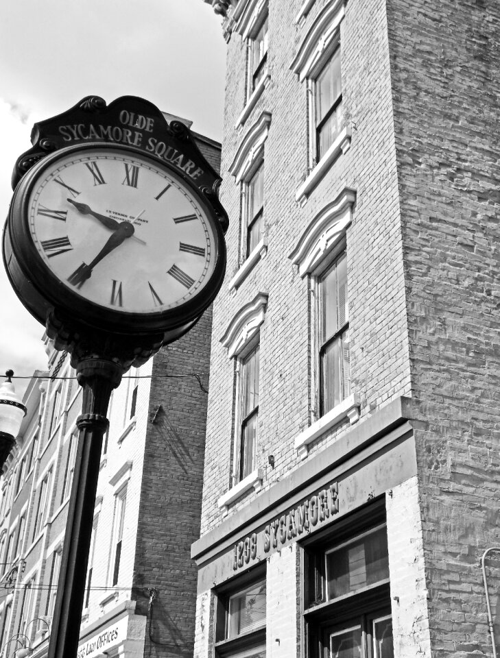 Over-the-rhine cincinnati gray clock