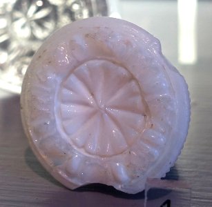 Furniture knob, Boston & Sandwich Glass Company, Sandwich MA, 1829-1840, glass - Bennington Museum - Bennington, VT - DSC08911