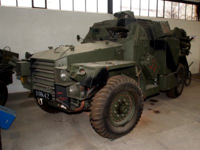 FV1620 Humber Hornet (FV1620, Truck 1 ton, air portable, launcher, Hornet in the Musée des Blindés, France, pic-1