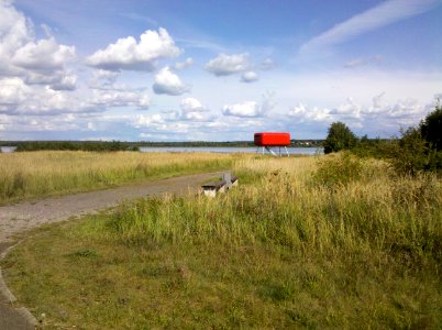 Futuristischer Wetterschutz am Gremminer See -Südwestende- im September 2017