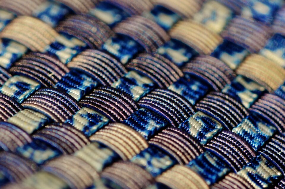 Rubber bands blue pattern retired