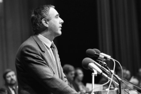 Fusie congres CDA in Den Haag , De Boer aan het woord, Bestanddeelnr 931-0791