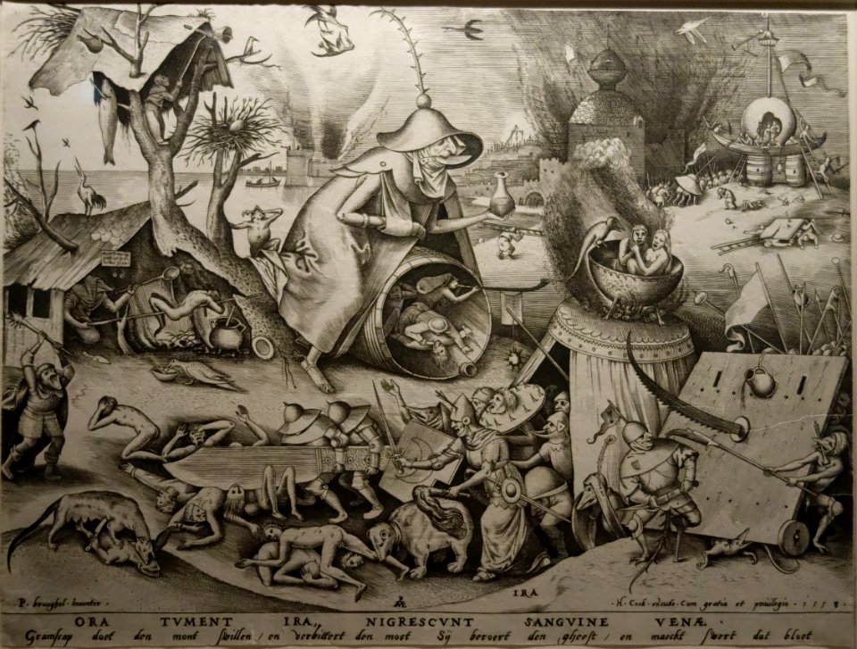 Galle after Bruegel, Anger (Ira), 1558