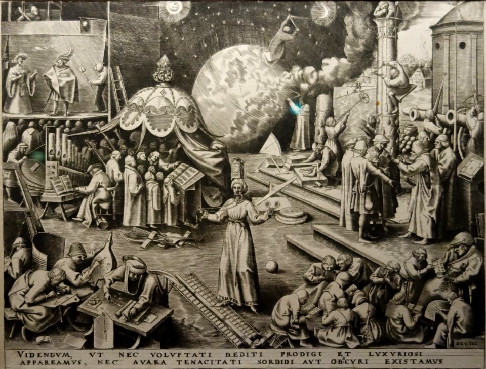 Galle after Bruegel, Temperance (Temperantia), 1560