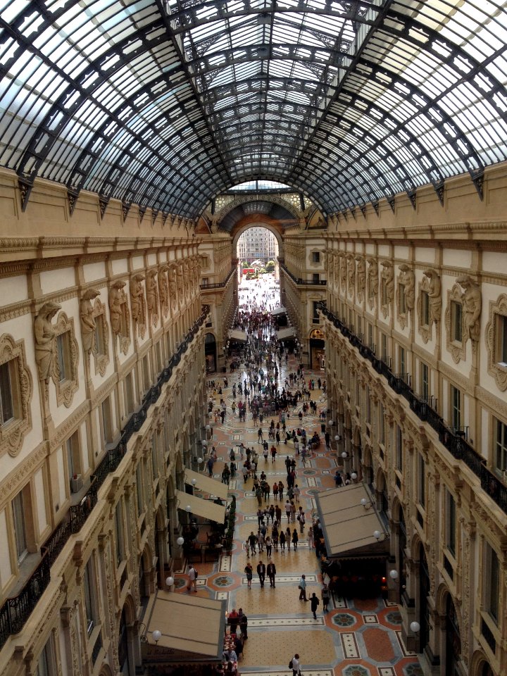 Galleria Vittorio Emanuele II di Milano - Interno - Vista da un piano alto