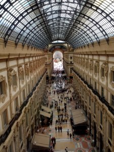 Galleria Vittorio Emanuele II di Milano - Interno - Vista da un piano alto photo