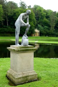 Galen by Andrew Carpenter, London, 1730, lead and stone - Studley Royal Park - North Yorkshire, England - DSC00810