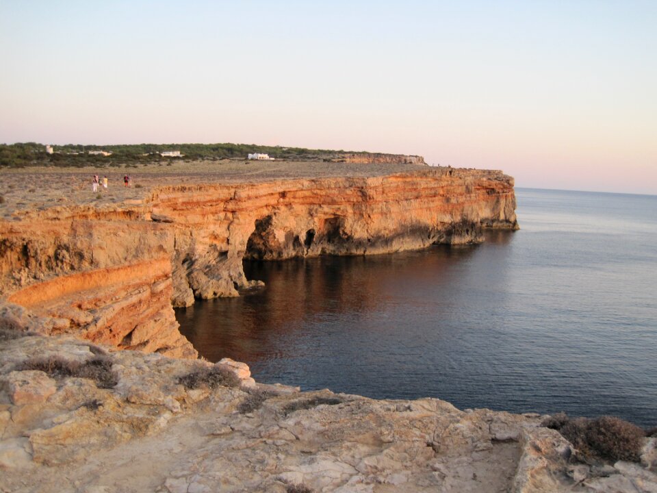 Cliff formentera sunset september