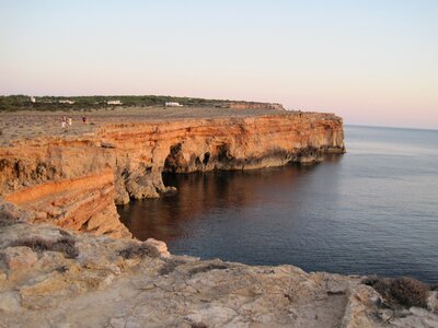 Cliff formentera sunset september