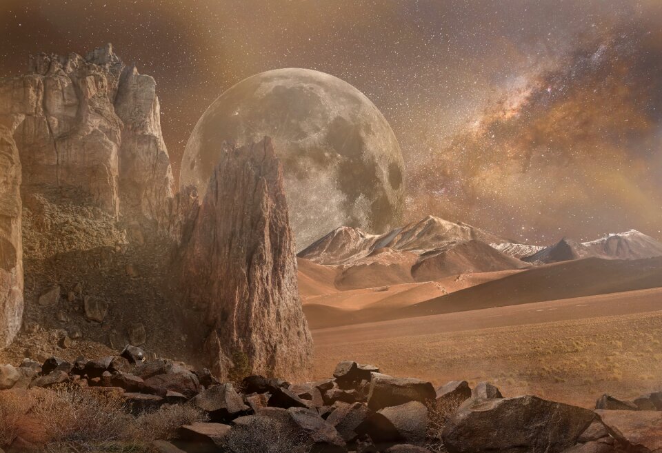 Fantasy landscape composite