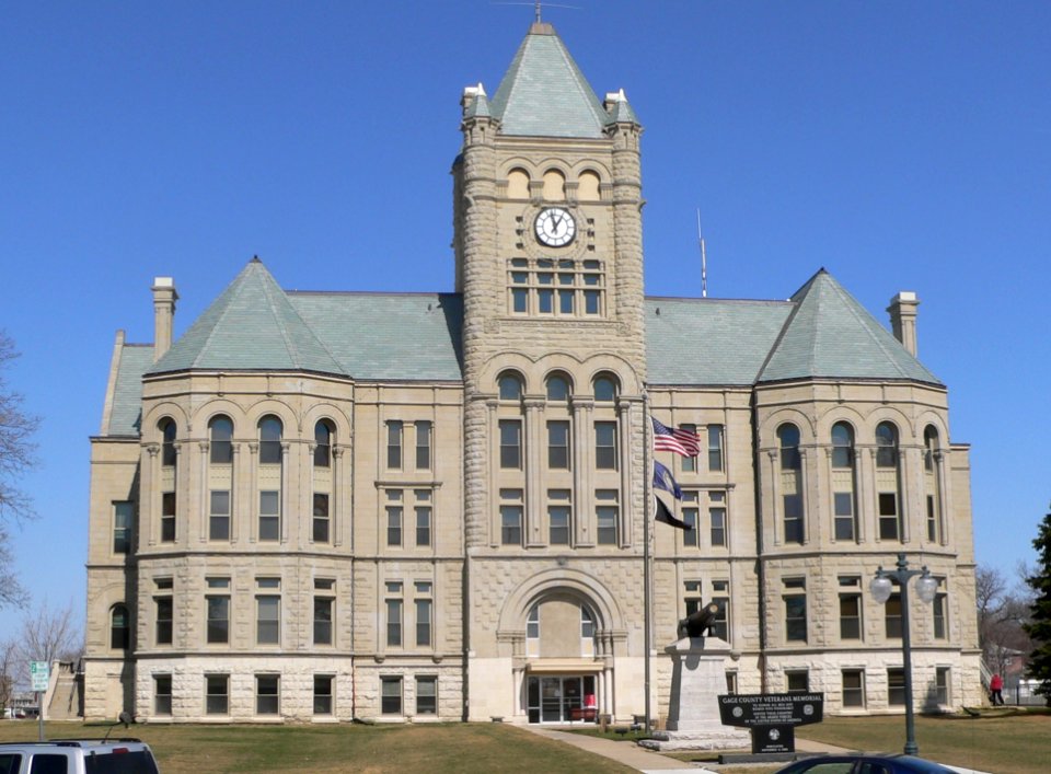 Gage County, Nebraska courthouse from S 4