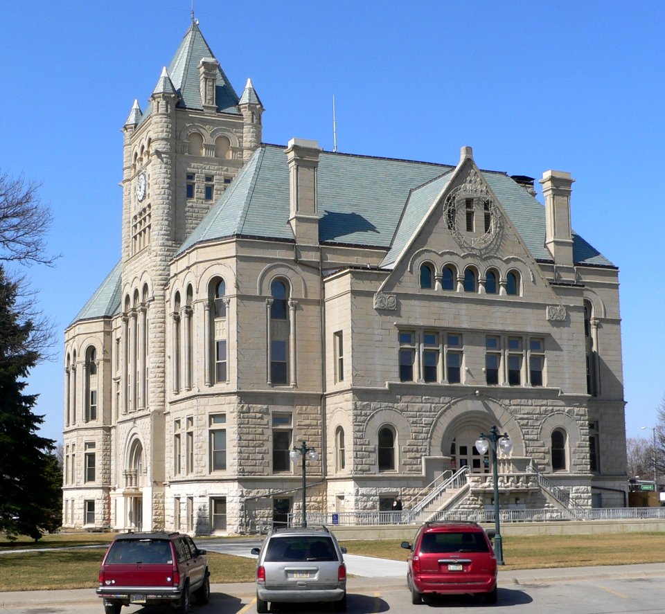 Gage County, Nebraska courthouse from SE 2