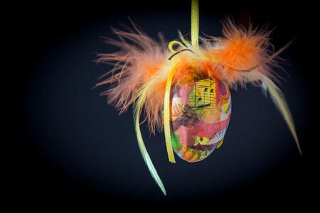 Easter nest decoration feather