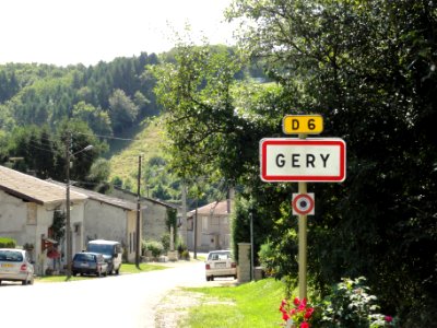 Géry (Meuse) city limit sign