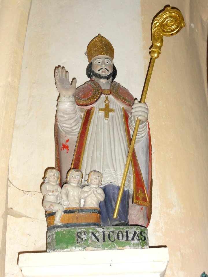 Géry (Meuse) église, statue Saint Nicolas